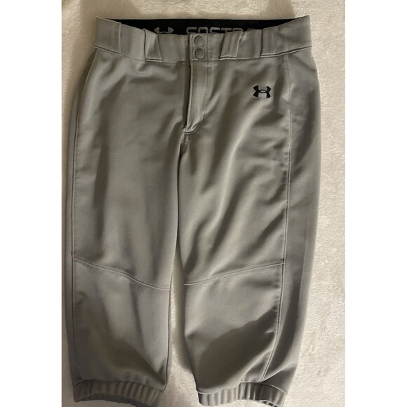 Under Armour Youth Boys/Girls Baseball/Softball Pants XL. Elastic Bottom. Gray - Picture 11 of 11